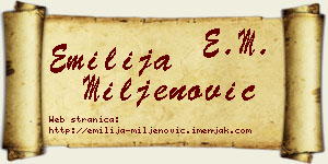 Emilija Miljenović vizit kartica